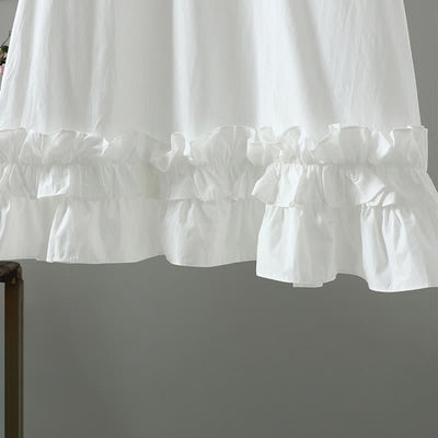 Buddha Stones Summer Casual Minimalist Solid Ruffle Hem Women's Short Sleeve Dress - image 12