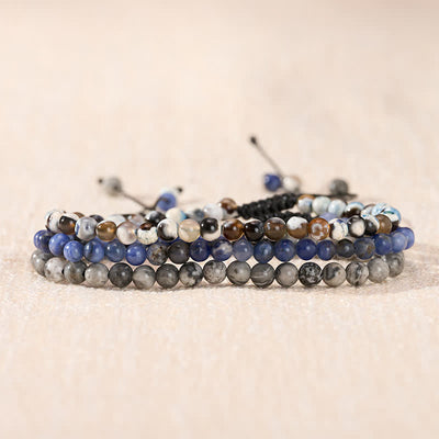 Buddha Stones 3pcs "Ignite Your Grounded Power" Fire Agate Truth Bracelet Includes Gift Message Card - image 2