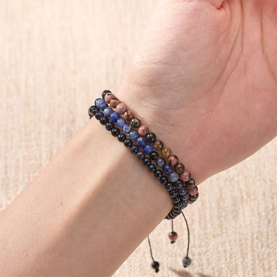 Buddha Stones 3pcs "Find Inner Clarity" Rhodonite Transformation Bracelet Includes Gift Message Card - image 3
