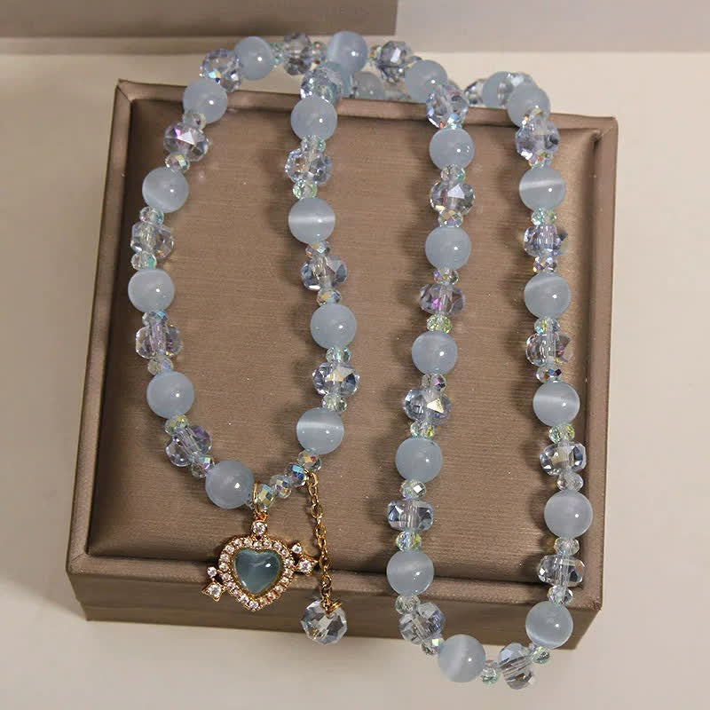 FREE Today: Confidence and Balance Blue Cat's Eye Heart Triple Wrap Bracelet - image 8