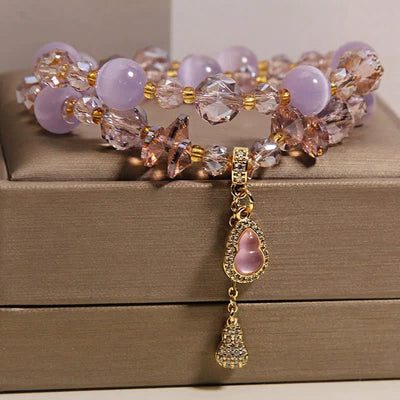 FREE Today: Prosperity and Confidence Cat's Eye Gourd Pendant Double Layer Beaded Bracelet - image 11