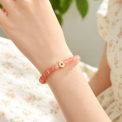 Buddha Stones Tiger Eye Natural Stone Fu Character Copper Coins Happiness Bracelet - image 25