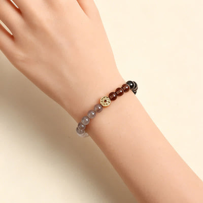 Buddha Stones Tiger Eye Natural Stone Fu Character Copper Coins Happiness Bracelet - image 11