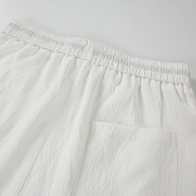 Buddha Stones Summer Casual Tang Style Embroidery Crane Auspicious Clouds Men's Shorts With Pockets - image 11