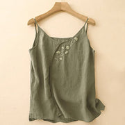 Foviel Ethnic Embroidery Asymmetrical Design Women's Sleeveless Vest