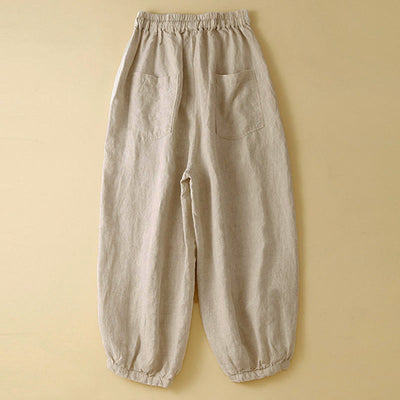 Buddha Stones Commute Women's Plain Harem Capri Pants With Pockets - image 12