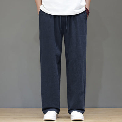 Buddha Stones Summer Men's Straight Leg Pants With Pockets - image 1