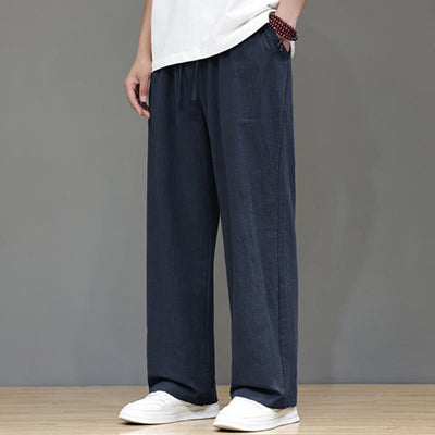 Buddha Stones Summer Men's Straight Leg Pants With Pockets - image 4