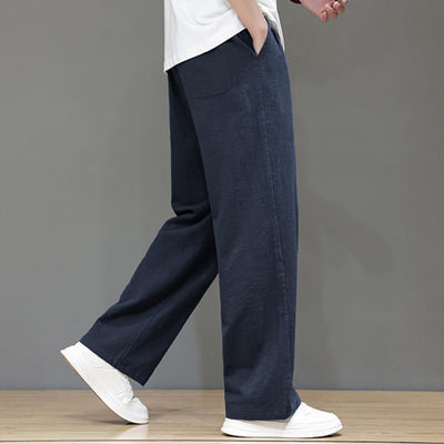 Buddha Stones Summer Men's Straight Leg Pants With Pockets - image 7