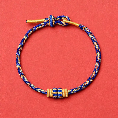 Buddha Stones Koi Fish Luck Hand-Woven String Bracelet - Blue Without Accessory - image 25