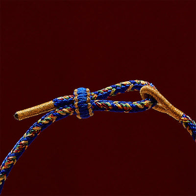 Buddha Stones Hand-Woven String Double Golden Koi Fish Strength Rope Bracelet - image 12
