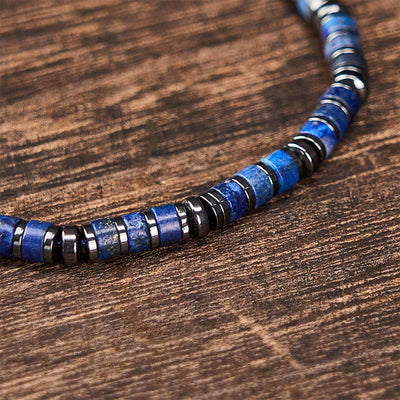 Buddha Stones Natural Lapis Lazuli Amethyst Frosted Stone Protective Bead Bracelet - image 2