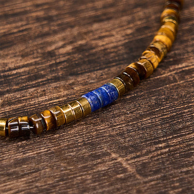 FREE Today: Serenity and Courage Lapis Lazuli Tiger Eye Square Beaded Bracelet - image 4