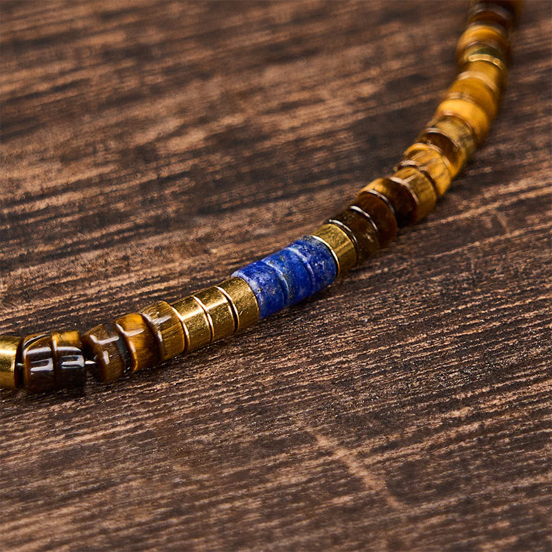 FREE Today: Serenity and Courage Lapis Lazuli Tiger Eye Square Beaded Bracelet - image 4