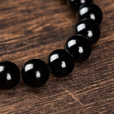 FREE Today: Protection and Transformation Black Obsidian Black Tourmaline Minimalist Round Bead Bracelet - image 18