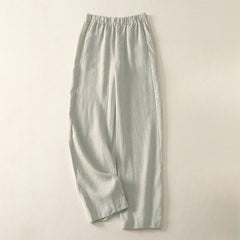 Buddha Stones Daily Plain Simple Design Women's Pants With Pockets - Beige - US8-10，UK/AU12-14，EU40-42 (2XL) - image 0