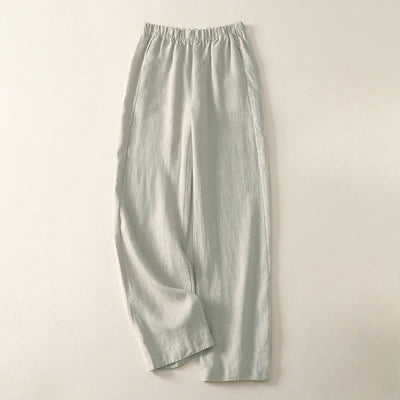 Buddha Stones Daily Plain Simple Design Women's Pants With Pockets - Beige - US8-10，UK/AU12-14，EU40-42 (2XL) - image 0