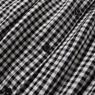 Buddha Stones Long Sleeve Plaid Simple Buttons Ruffled Design Midi Dress With Pockets - image 16