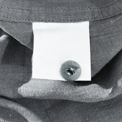 Buddha Stones Summer Casual Mandarin Collar Button-Up Solid Men's Short Sleeve Shirts With Pockets - image 9