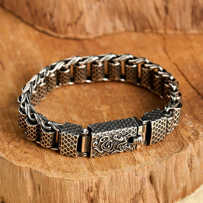Buddha Stones Copper Dragon Chain Link Wealth Bracelet - 7.5–7.9 in (19–20 cm) - image 0