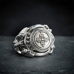 Buddha Stones Copper Vajra Open Strength Ring - Copper(Healing ♥ Wealth) - image 0