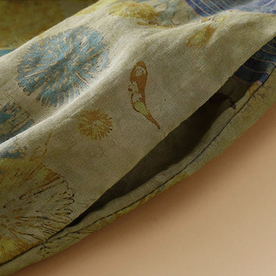 Buddha Stones Retro Casual Chinese Frog-Button Design Women's Harem Pants With Pockets - image 6