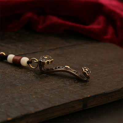 Buddha Stones Copper Pi Xiu Chinese Coin Ruyi Lotus Wealth Keychains - image 3