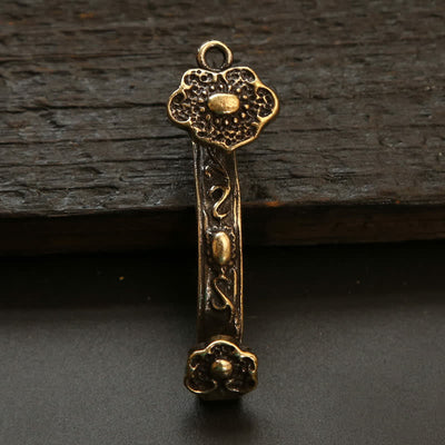 Buddha Stones Copper Pi Xiu Chinese Coin Ruyi Lotus Wealth Keychains - image 13