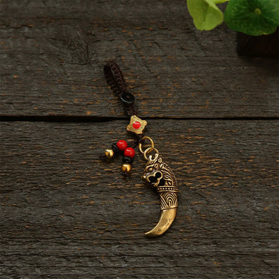 Buddha Stones Copper Pi Xiu Braided Five Emperor Coins Gourd Wealth Keychains - Chinese Knot - image 9