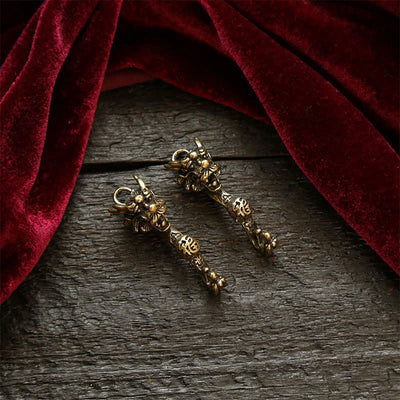 Buddha Stones Brass Dragon Ruyi Five Emperor Coins Success Keychains - image 16