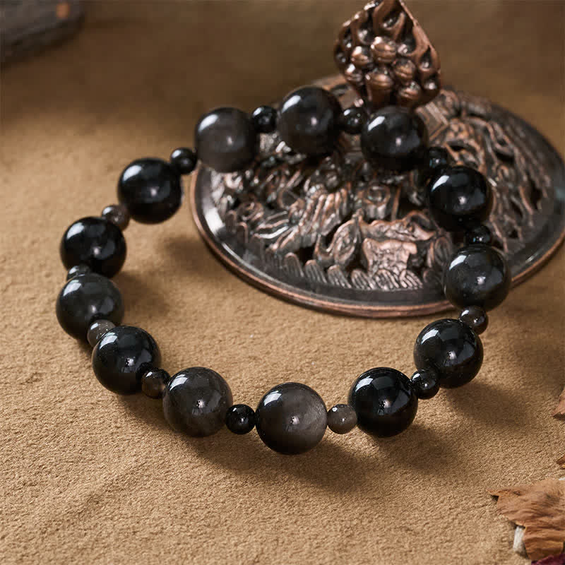 FREE Today: Protection and Fulfillment Black Obsidian Single Double Layer Round Bead Bracelet - image 4