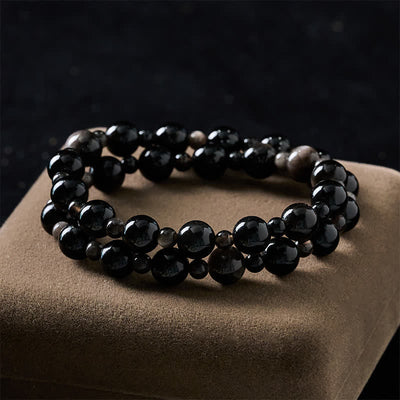 FREE Today: Protection and Fulfillment Black Obsidian Single Double Layer Round Bead Bracelet - image 10