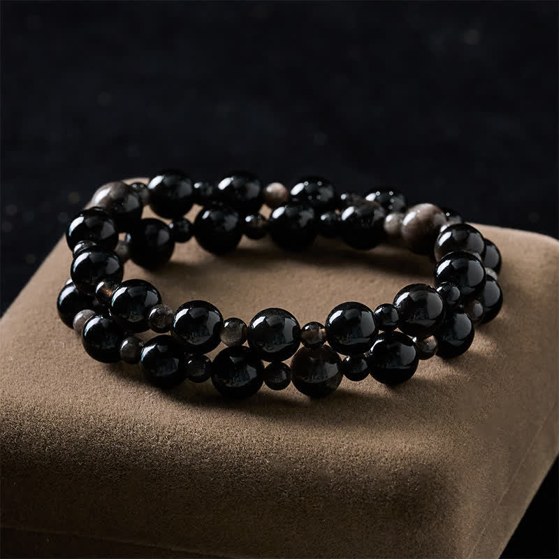 FREE Today: Protection and Fulfillment Black Obsidian Single Double Layer Round Bead Bracelet - image 10