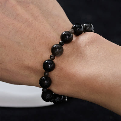 FREE Today: Protection and Fulfillment Black Obsidian Single Double Layer Round Bead Bracelet - image 7