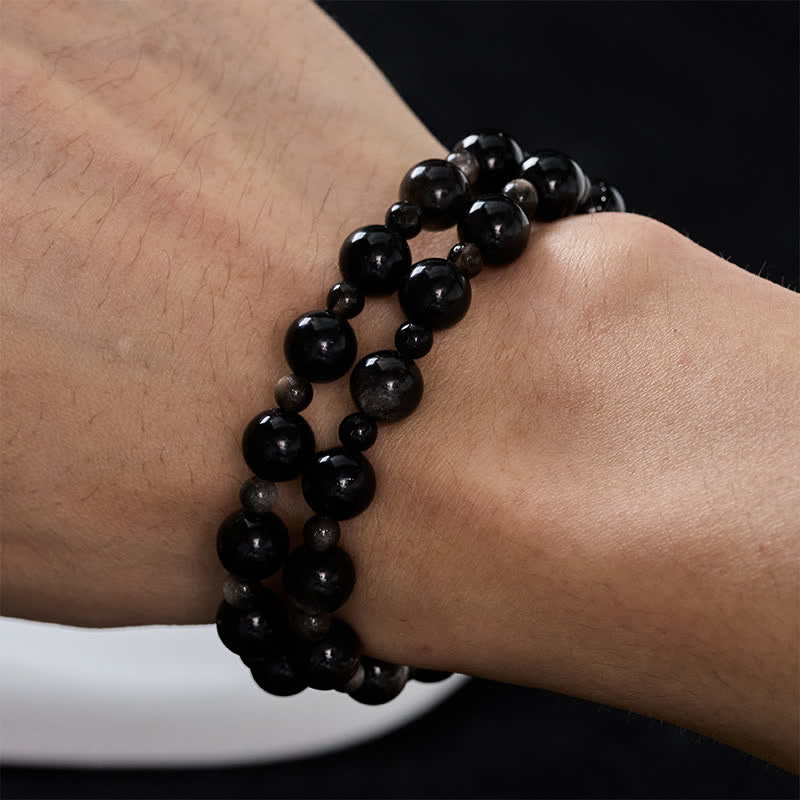 FREE Today: Protection and Fulfillment Black Obsidian Single Double Layer Round Bead Bracelet - image 13