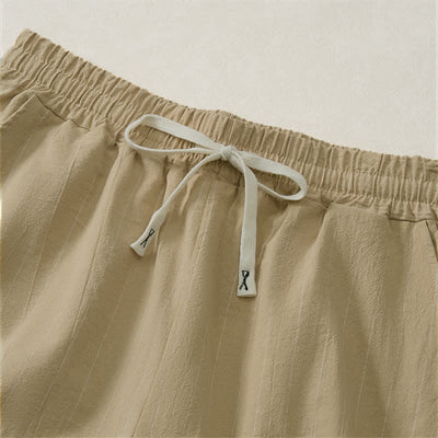 Buddha Stones Summer Casual Drawstring Striped Men's Shorts With Pockets - image 11
