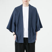 Foviel Summer Casual Minimalist Solid Men's Kimonos