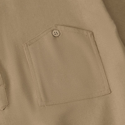 Buddha Stones Summer Casual Tang Style Mandarin Collar Solid Men's Short Sleeve Shirts With Pocket - image 6