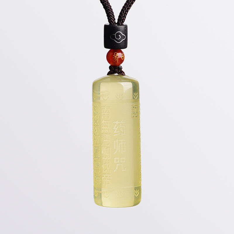 Buddha Stones Heart Sutra Citrine Happiness Strength Necklace Pendant Necklaces & Pendants BS 12