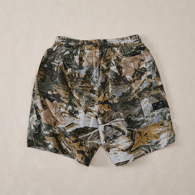 Buddha Stones Summer Casual Athletic Drawstring Camouflage Leaves Cotton Ramie Men's Shorts With Pockets - image 3