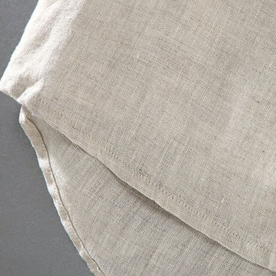 Buddha Stones Summer Casual Button-Up Solid Linen Men's Short Sleeve Shirts With Patch Pocket - image 7