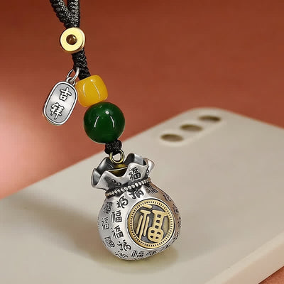 FREE Today: Blessing and Luck Copper Fu Character Fortune Bag Keychains - image 1