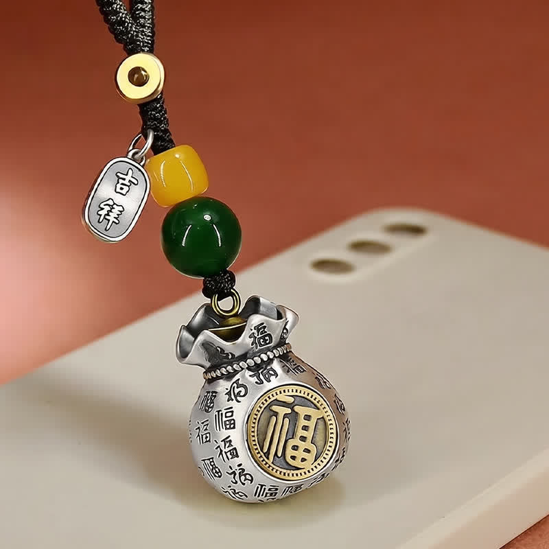 FREE Today: Blessing and Luck Copper Fu Character Fortune Bag Keychains - image 1