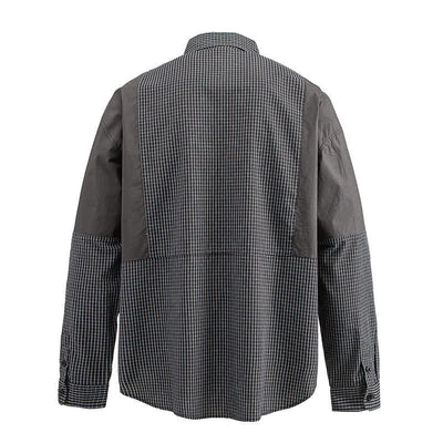 Buddha Stones Spring Fall Vintage Button-Up Plaid Men's Long Sleeve Shirts With Pocket - image 11