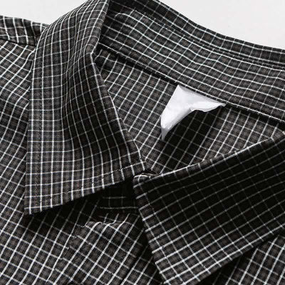 Buddha Stones Spring Fall Vintage Button-Up Plaid Men's Long Sleeve Shirts With Pocket - image 12