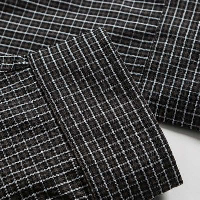 Buddha Stones Spring Fall Vintage Button-Up Plaid Men's Long Sleeve Shirts With Pocket - image 13