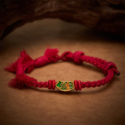 Buddha Stones Auspicious Red String Koi Fish Success Bracelet - image 7