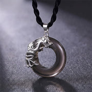 Foviel Chinese Zodiac Peace Buckle Fortune Pendant Necklace
