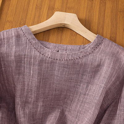 Buddha Stones Casual Summer Plain Crew Neck Women's Three Quarter Sleeve T-Shirt - image 10