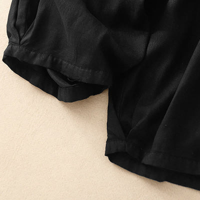 Buddha Stones Summer Elastic Waist Women's Capri Cropped Harem Pants With Pockets - image 15